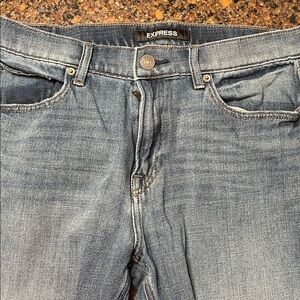 Express men’s Soft Cotton Straight Leg Jeans - Denim Blue